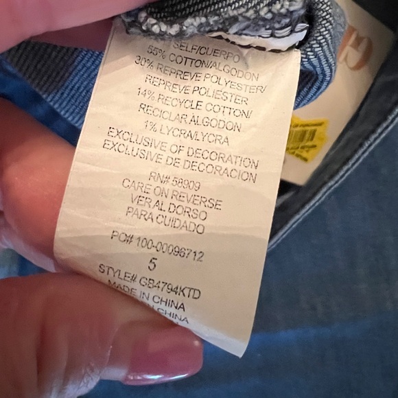 GIANNI BINI GB Wide Leg Denim Jeans NEW with Tags Junior Size 5 Dillards - Picture 7 of 7